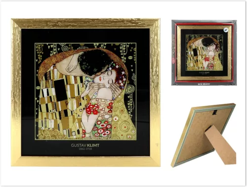 KÉP KLIMT "A CSÓK" 21X21CM