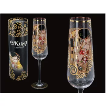 PEZSGŐSPOHÁR 220ML / 26,5CM DÍSZDOBOZOS KLIMT