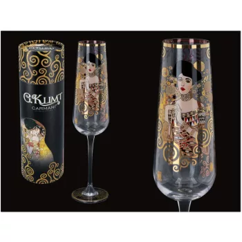 PEZSGŐSPOHÁR 220ML / 26,5CM DÍSZDOBOZOS KLIMT