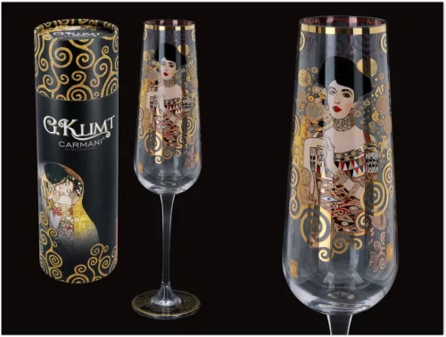 PEZSGŐSPOHÁR 220ML / 26,5CM DÍSZDOBOZOS KLIMT