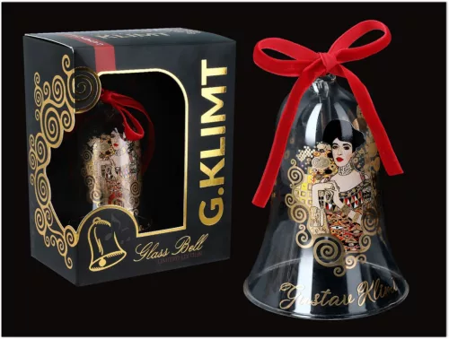 CSENGŐ ÜVEG 9CM DÍSZDOBOZOS KLIMT