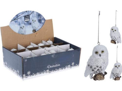 KARÁCSONYI FÜGGŐDEKOR PR. BAGOLY FARÖNKÖN 8x7x10CM GLITTERES 2F.