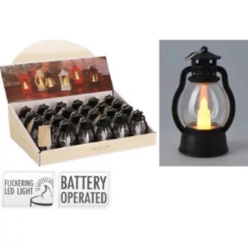 DEKOR LÁMPA GYERTYÁVAL LED-ES 9CM