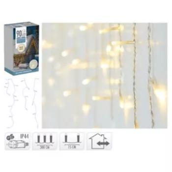 KARÁCSONYI JÉGCSAP FÉNYFÜZÉR 90LED