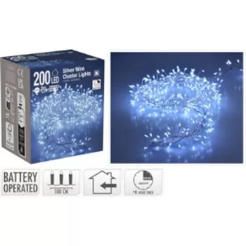 KARÁCSONYI DEKORÁCIÓ 200 LED FÉNYFÜZÉR IDŐZÍTŐVEL