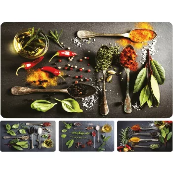 TÁNYÉRALÁTÉT PP 435X285MM 4F. FŰSZER MINTÁS