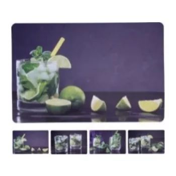 TÁNYÉRALÁTÉT PP 43,5X28,5CM KOKTÉL 4F.