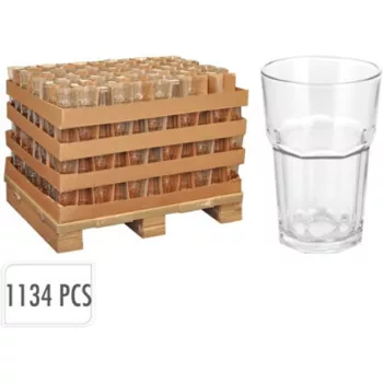 POHÁR ÜVEG 350ML 8,5X12CM RAKLAPOS (1134DB)