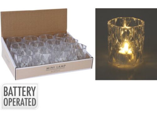 LED LÁMPA POHÁR ÁTLÁTSZÓ 4,7X4,7X5,7CM