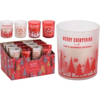 GYERTYA ÜVEGBEN 5X6CM 4F.