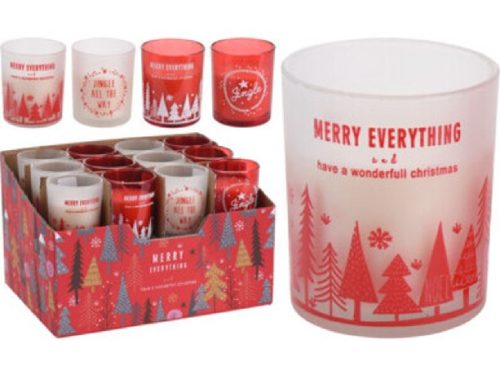 GYERTYA ÜVEGBEN 5X6CM 4F.