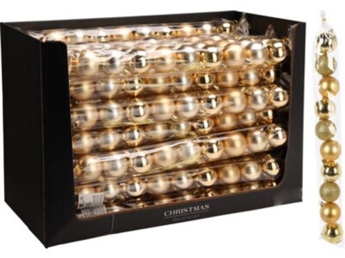 KARÁCSONYI GÖMB PS. 1X5CM ARANY 10DB-OS