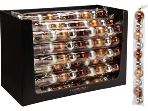 KARÁCSONYI GÖMB PS. 1X5CM BORDÓ 10DB-OS