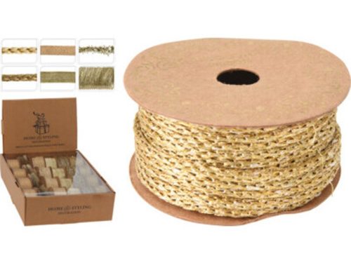 DEKOR SZALAG 8X8X3,5CM ARANY TÖBBFÉLE