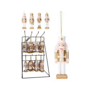 FÜGGŐ DÍSZ DIÓTÖRŐ POLIREZIN  3,5X2,7X10CM 4F.