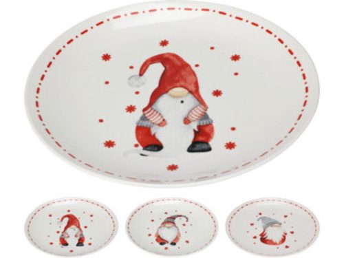 TÁNYÉR KARÁCSONYI PORC. 19X2CM 3F.