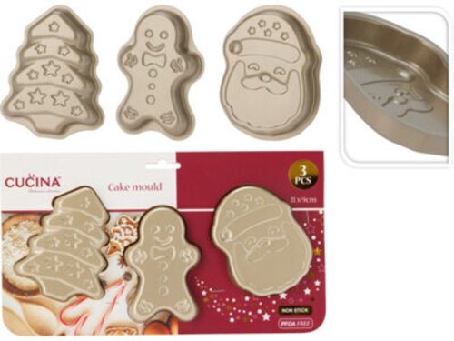 SÜTŐFORMA SZETT KARÁCSONYI 3DB-OS FÉM 11X9X2CM