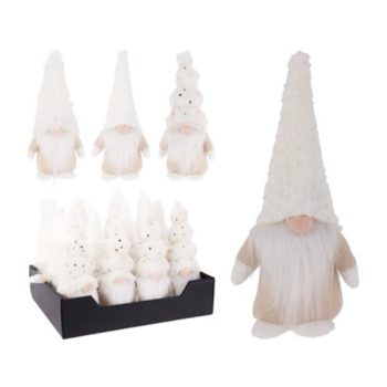   TÖRPE MAGAS KALAPPAL ÉS HABSZÍNŰ TESTTEL, KRÉM SZÍNŰ, 8X8X22CM, 25 GRAMM, POLIÉS