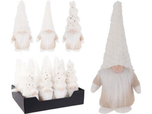 TÖRPE MAGAS KALAPPAL ÉS HABSZÍNŰ TESTTEL, KRÉM SZÍNŰ, 8X8X22CM, 25 GRAMM, POLIÉS