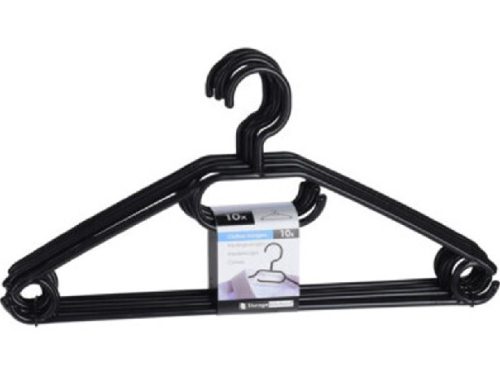 RUHAFOGAS 10DB PP FORGATHATÓ FEJ 40X22X0,7XM 40G FEKETE