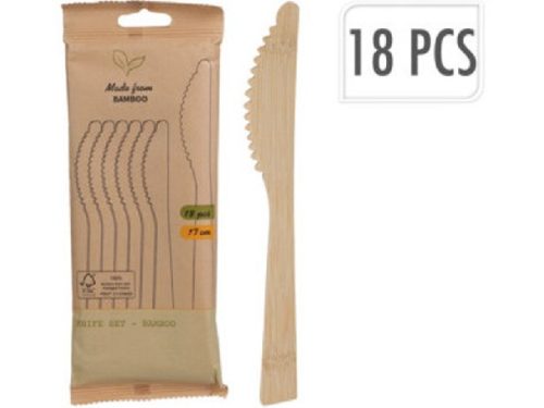 KÉS SZETT BAMBUSZ 18DB-OS 17CM