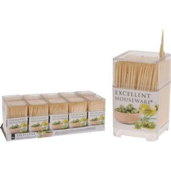 FOGPISZKÁLÓ 450SZÁL BAMBUSZ 5X5X8CM (10TUBUS/DISPLAY)