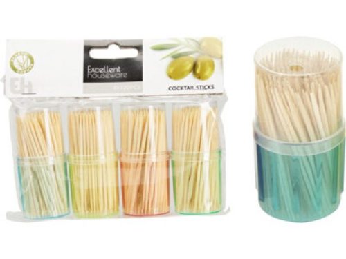 FOGPISZKÁLÓ SZETT BAMBUSZ 4DB-OS (120SZÁL/TUBUS) 6.5CM