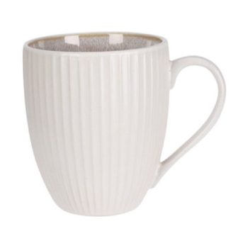 BÖGRE FEHÉR CSÍKOS STONEWARE 400ML