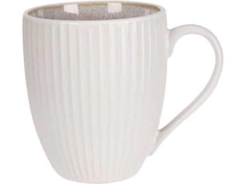 BÖGRE FEHÉR CSÍKOS STONEWARE 400ML