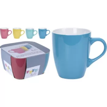 BÖGRE STONEWARE 390ML 4DB-OS VEGYES SZÍNEK