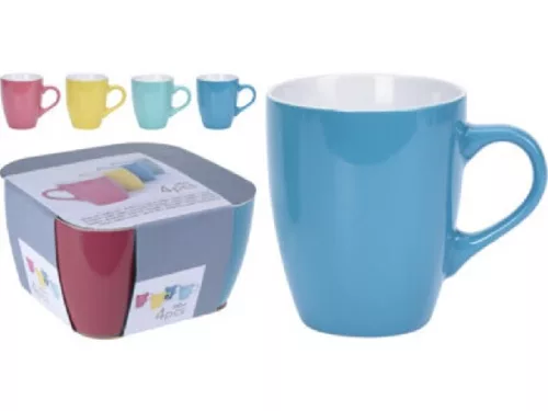 BÖGRE STONEWARE 390ML 4DB-OS VEGYES SZÍNEK