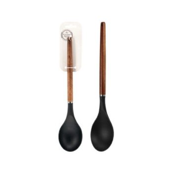 TÁLALÓKANÁL MŰA. FA NYÉLLEL 32,5X7CM