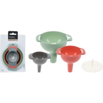   TÖLCSÉR KÉSZLET PP 4DB-OS 4 FÉLE SZÍN 9,5X10CM 8X8,5CM 6X7,5CM