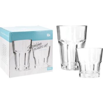 POHÁR ÜVEG 12DB-OS 6X250ML 6X150ML