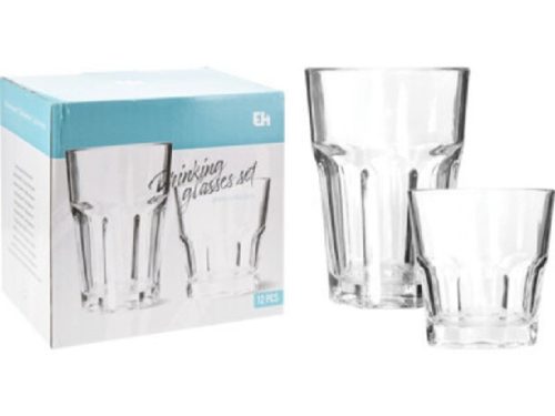 POHÁR ÜVEG 12DB-OS 6X250ML 6X150ML