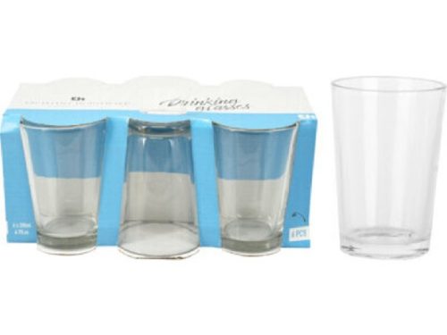 POHÁR ÜVEG 200ML 6DB-OS