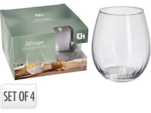 POHÁR ÜVEG 420ML 4DB-OS