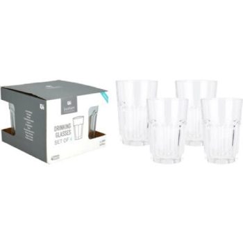 POHÁR ÜVEG 500ML 4DB-OS