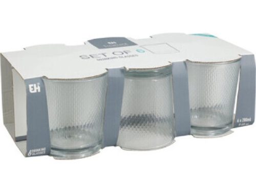 POHÁR ÜVEG 6DB-OS 280ML
