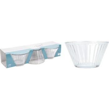 TÁL ÜVEG 3DB-OS 300ML 11X7CM