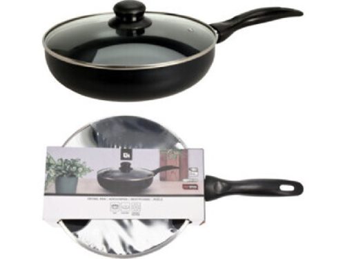 SERPENYŐ ALU. TAPADÁSMENTES FELÜLETTEL, FEDŐVEL DIA.:24CM