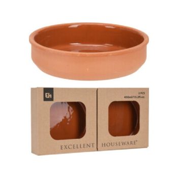 SÜTŐTÁL KERÁMIA 2DB-OS KÉSZLET 16X4CM 450ML