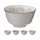 TÁL PORCELÁN 350ML 4 FÉLE MINTA