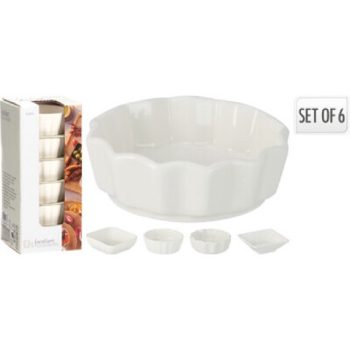 TÁL PORCELÁN 75ML 6DB-OS 8,5X8,5X3CM 4 FÉLE FORMA