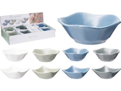 TÁL PORCELÁN NÉGYZET ALAKÚ:8X8X3CM KÖR ALAKÚ:7X7X3CM 4 FÉLE