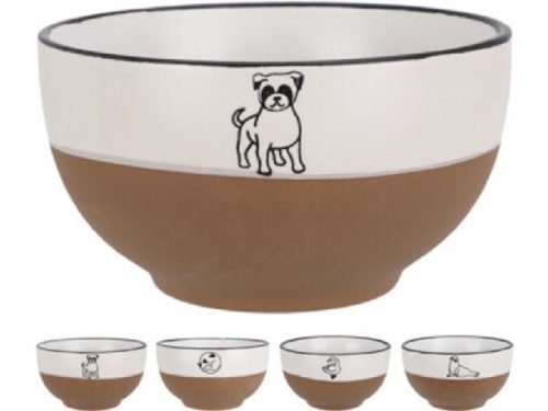 TÁL STONEWARE 690ML 13,5X7CM 4 FÉLE MINTA