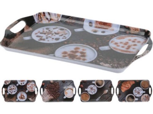 TÁLCA MELAMIN 38X23CM 254G 4 FÉLE MINTA