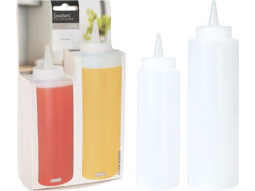 ADAGOLÓ ÜVEG 2DB-OS PE ÁTLÁTSZÓ 250ML 400ML