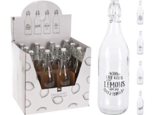 CSATOS ÜVEG 1L 8,5X31,5CM 4F.