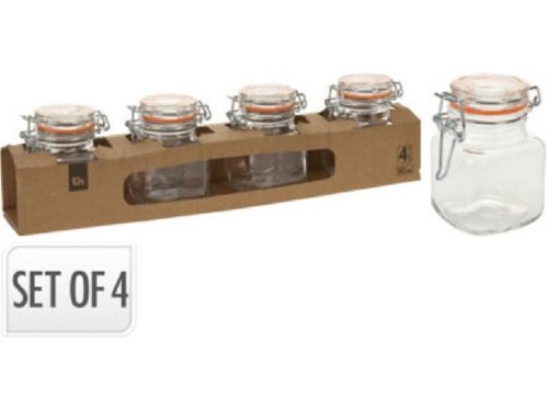 TÁROLÓ ÜVEG CSATOS 4DB-OS 7X5CM 90ML